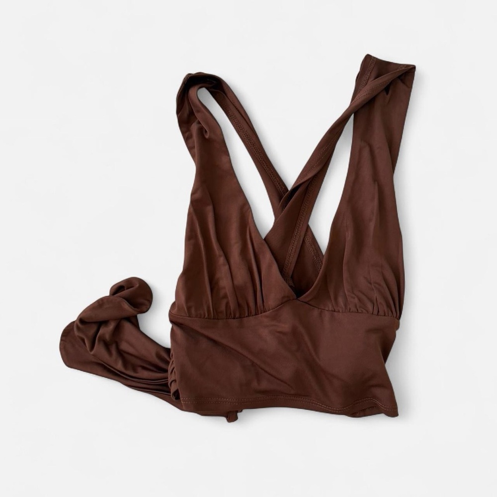 Urban outfitter Brown Cross-Back tie top